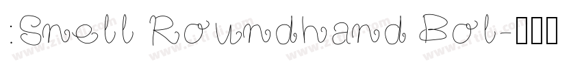 :Snell Roundhand Bol字体转换